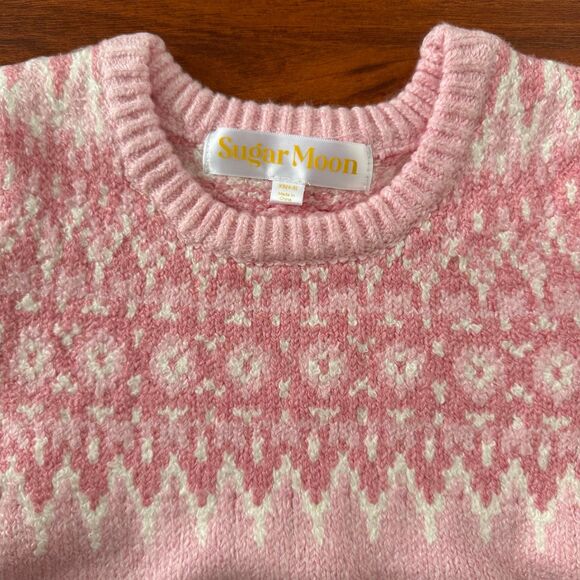 Sugar Moon Pink Ornament Sweater 4-5 - Picture 2 of 5